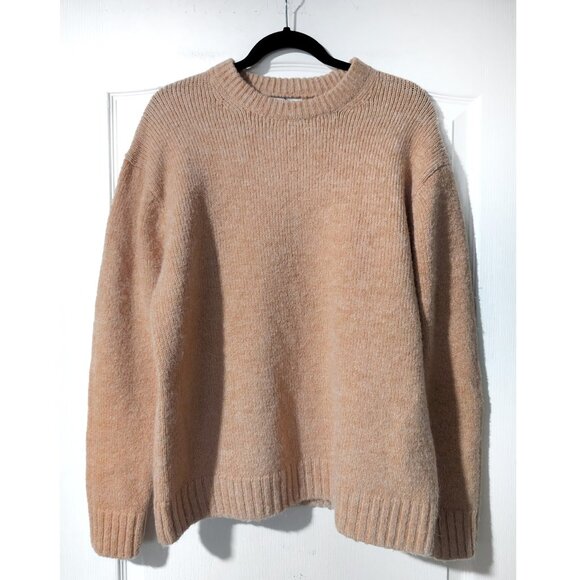 NEW! Zara | Men's Wool-Blend Crew Neck Sweater In Orange - Picture 2 of 10